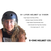 S-One Lifer Visor Skate Helmet Gen 2 Black Matte - Lucky Skates