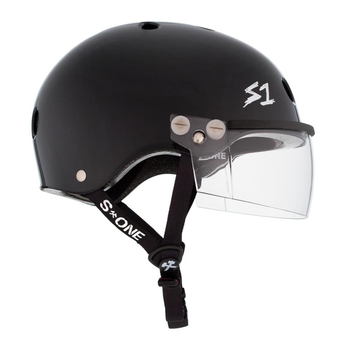 S-One Lifer Visor Skate Helmet Gen 2 Black Gloss - Lucky Skates