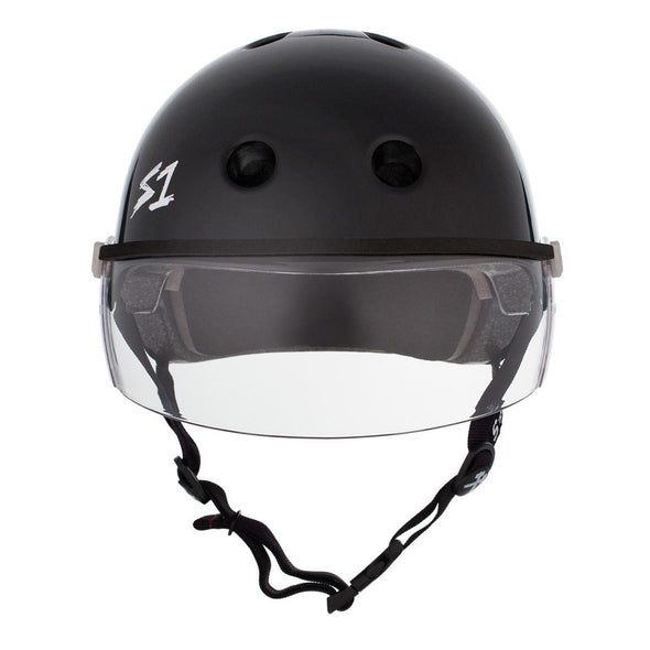 s-one black visor helmet 