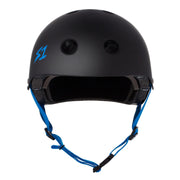 S-One Lifer Skate Helmet Matte Black/Cyan - Certified - Lucky Skates