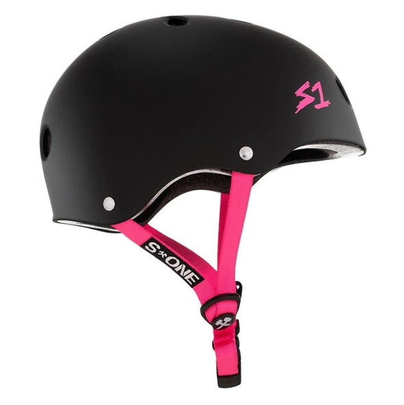 black and pink skate helmet 