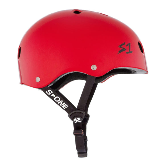 s-one red bike helmet 