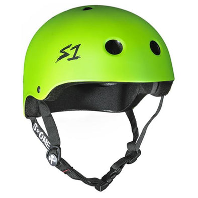 lime green matt skate or bike helmet 