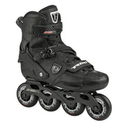 4 WHEEL BLACK INLINE SKATE WITH TWO VELCRO STRAPS AND LADDER STRAP