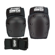 black adult knee pads elbow pads wrist guards 