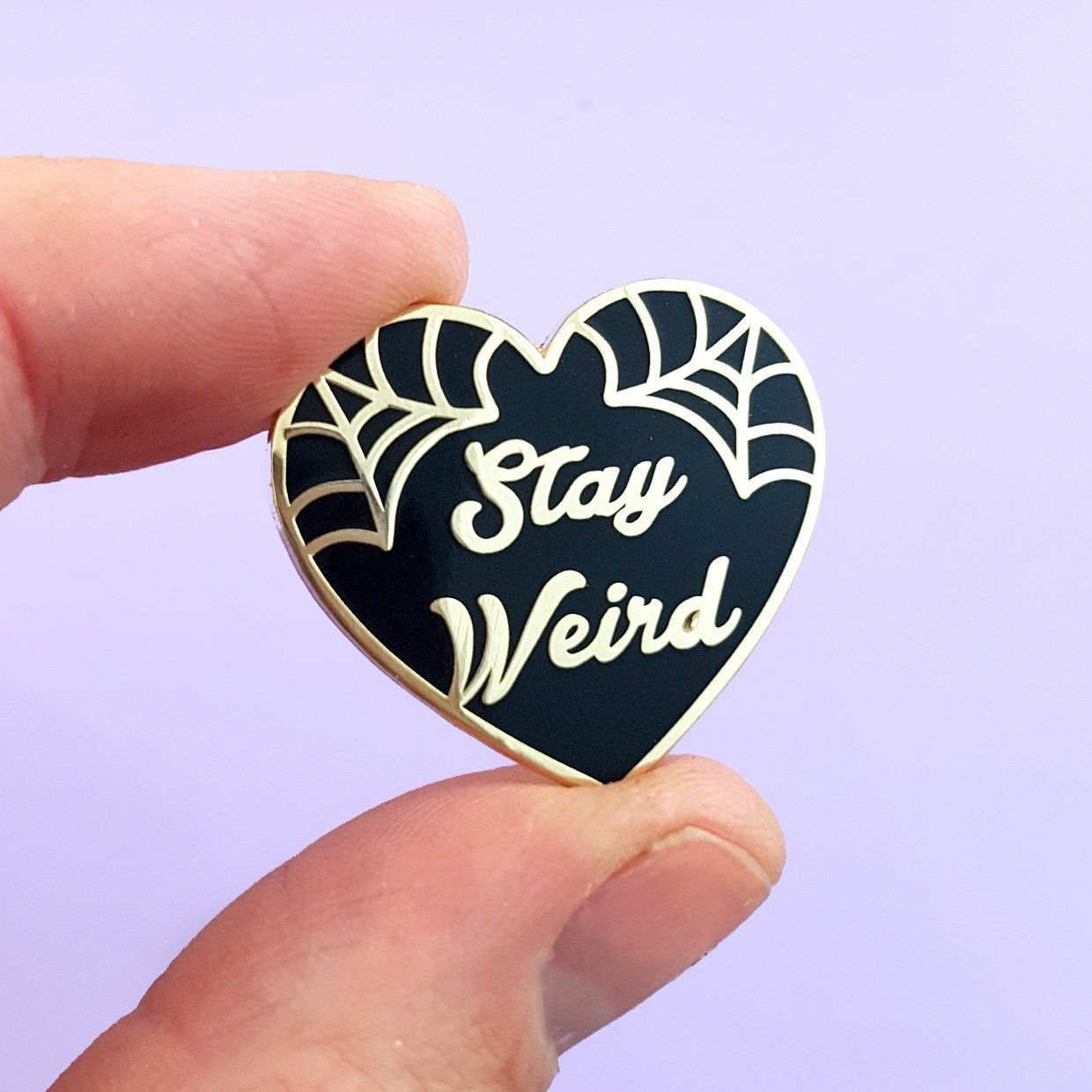 Stay Weird Pin Black - Lucky Skates