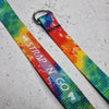 multi coloured tie dye roller skate strap 