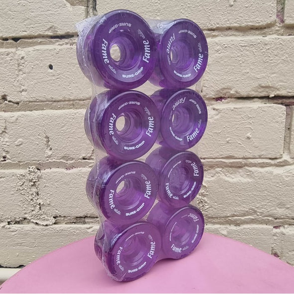 fame artistic indoor suregrip wheels purple 