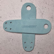 pastel blue leather suede roller skate toe guards