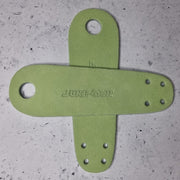 pastel green leather suede roller skate toe guards