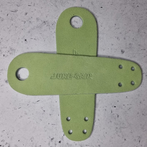 pastel green leather suede roller skate toe guards