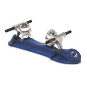 blue nylon skate plate with adjustable toe stop 