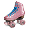pink glitter high top retro roller skates 