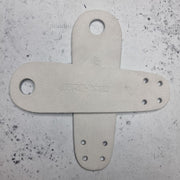 white leather suede roller skate toe guards