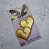 gold love heart shoe skate clips 