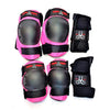 KIDS JUNIOR skate protection set, pink,  wrist guards, knee pads, elbow pads