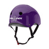 purple gloss skate or bike helmet with grey liner 