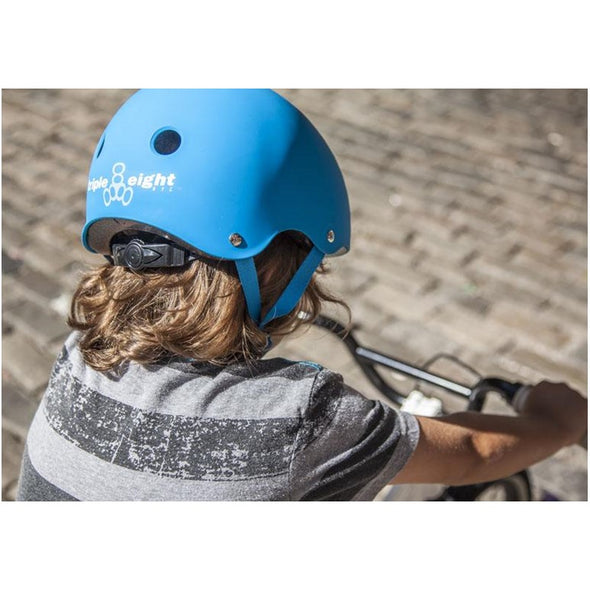 Triple 8 Lil 8 Youth Blue Gloss Helmet - Certified