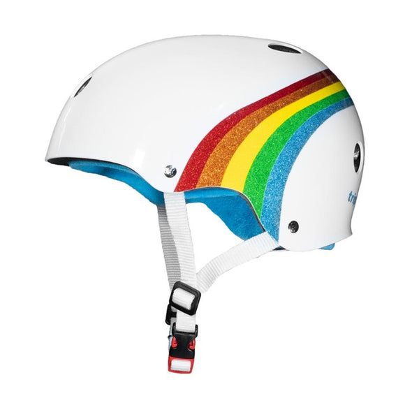 Triple 8 Rainbow Sparkle White Helmet - Certified