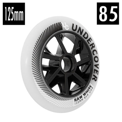 125mm undercover raw white 85a inline skate wheels 