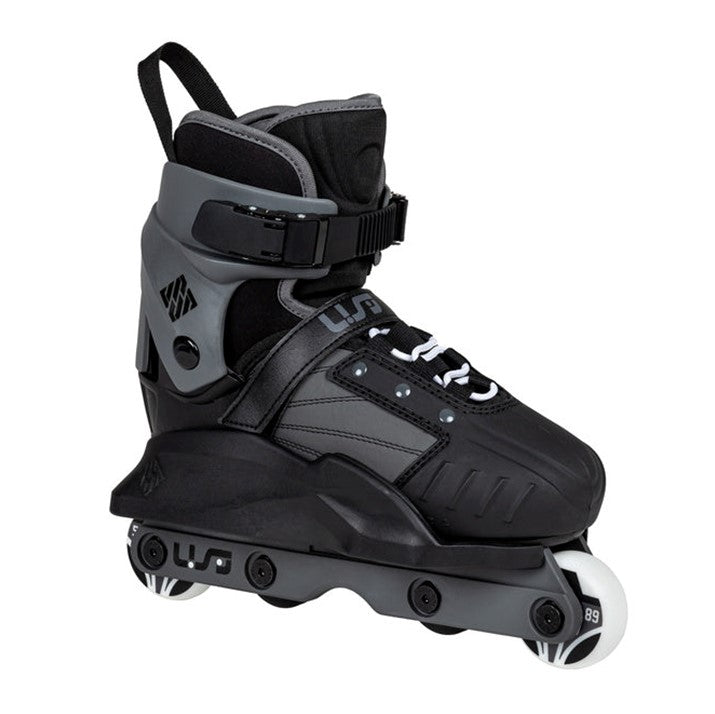 Kids Adjustable USD Transformer Black Grey Aggressive Inline Skates - Lucky Skates